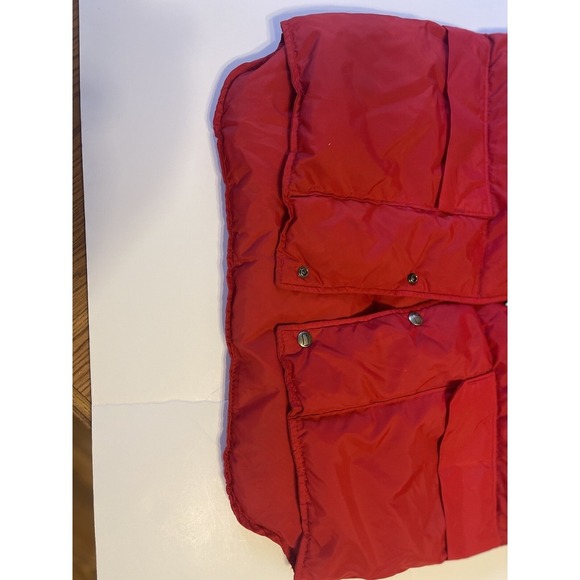 Woolrich Unisex Med Vintage 60's Puffer Down Vest  Red Snap Outdoor Casual - Picture 4 of 7